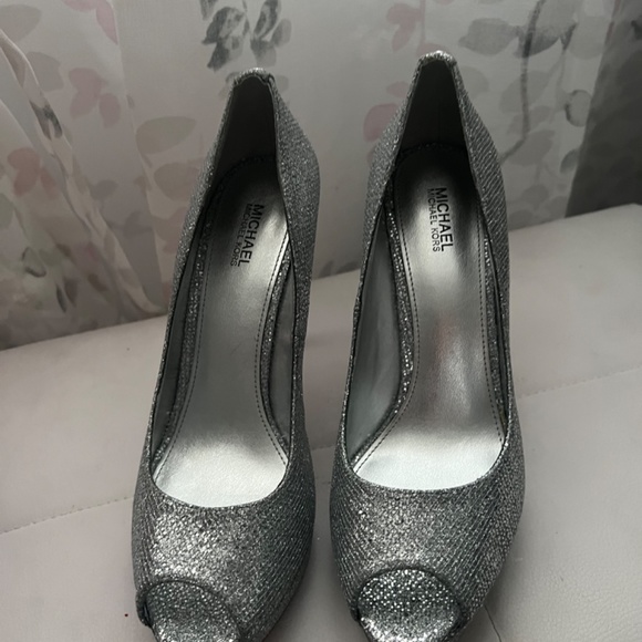 Michael Kors - Silver Open Toe High Heels - Picture 5 of 6